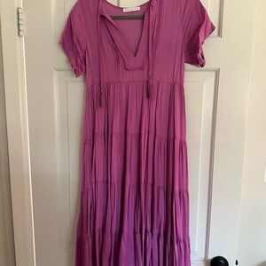 Karlie Pink Midi Dress